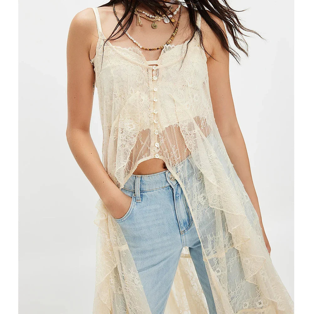Margaret | Women Dress With Lace Tiered Design