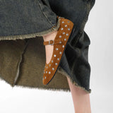 Evelyn | Women's Studded Mary Janes: Crystals &amp; Strap