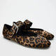 Liora | Women Flats with Buckle and Leopard Print