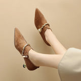 Ellen | Women Mid-Heels with Pointed Toe and Metallic-Accents