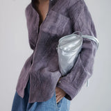 Lily | Women Shirt With Linen Pleated Texture
