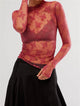 Liana | Women Top With Floral Lace High Neck