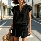Juliette | Women's Two Piece Lounge Set Shorts