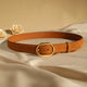 Montreux | Women Belt with Suede Material and Gold Buckle