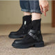 Quinnette | Women's Boots with Layered Straps and Fold-Over