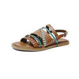 Alessia | Women's Sandals with Braided Strap and Slingback