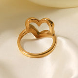 Liora | Women Ring with Heart Design and Gold Plating