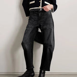 Ophelia | Women's Barrel Leg Denim Pants with High Rise