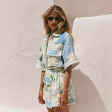 Ophelia | Women's Co-Ord Set Wrap Shorts
