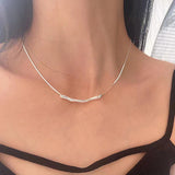 Diana | Women Necklace with Collarbone Chain and Stainless Steel