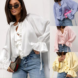 Liora | Women Blouse With Drawstring Sleeve Detail