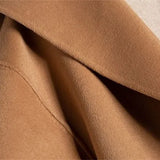 Ellen | Women's Belted Mid-Length Cashmere Blend Coat with Hood