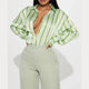 Delaney | Women Blouse With Satin Stripe Design