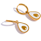 Bellina | Women Earrings with Avocado Design and Gold Finish