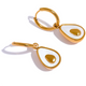 Bellina | Women Earrings with Avocado Design and Gold Finish