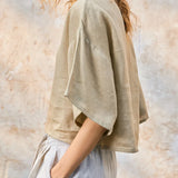 Maisie | Women Top With Linen Drop Shoulder