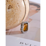 Ferelith | Women Necklace with Square Pendant and Zirconia Accents