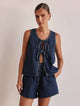 Valeria | Women's Denim Two Piece Set Shorts
