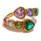 Fiorella | Women Ring with Heart Design and Gold Plating