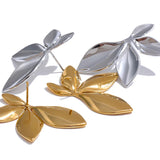 Marais | Women Earrings with Leaf Design and Gold Plating