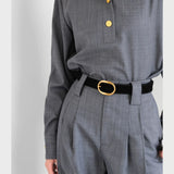 Montreux | Women Belt with Suede Material and Gold Buckle