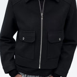 Nancy | Women's Cropped Zip-Front Jacket with Structured Fit
