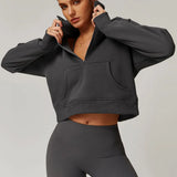 Taylor | Women's Half-Zip Fleece Hoodie for Workout and Training