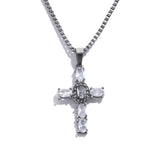 Alméa | Women Necklace with Cross Pendant and Multicolor Stones