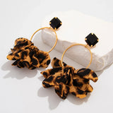 Zara | Women's Earrings with Silk Fabric and Stainless Steel