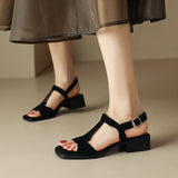 Mirea | Women Sandals with T-Strap and Cushioned Heel
