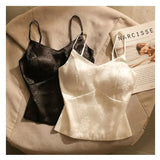 Juliette | Women Top With Satin Floral Jacquard