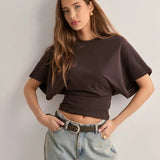 Arden | Women Tee With Cotton Drape Silhouette