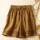 Lenora | Women's Shorts with Drawstring Waist and Lace Trim