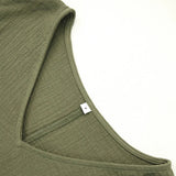 Eden | Women Top With Cotton Gauze V Neck