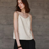 Nora | Women’s Linen V-Neck Camisole Top