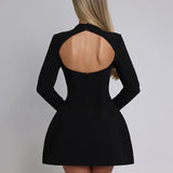Elara | Women's Minimalist A-Line Midi Dress with Loose Fit Silhouette