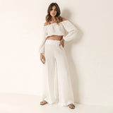 Delilah | Women's Cotton Crepe Two Piece Set Pants