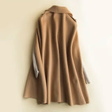Marisol | Women's Double-Faced Wool Cape with Structured Collar
