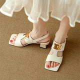 Isadora | Women's Sandal with Chain and Block Heel