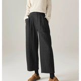 Daria | Women's Quilted Wide Leg Pants with High Waist