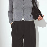 Camille | Women Cardigan With Knit Round Neck