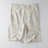 Maddox | Unisex Shorts with Button Waist and Linen