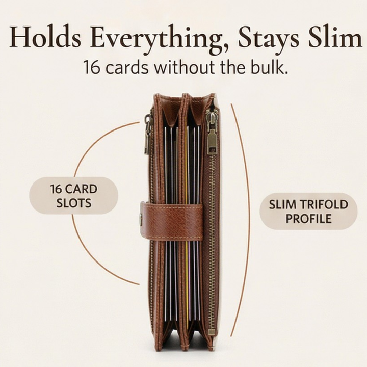 Tessara – Vintage RFID Trifold Wallet