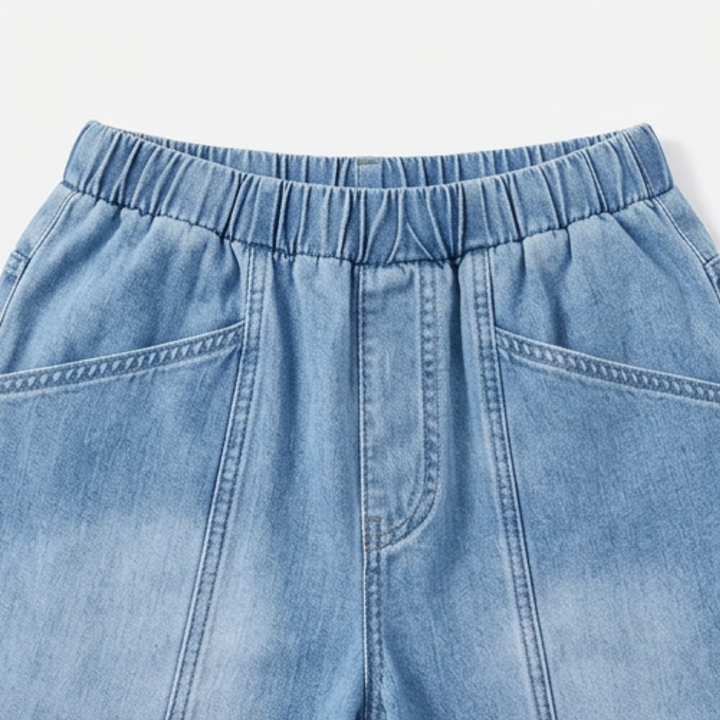Loméa – Women's Relaxed Elastic Waist Denim Trousers