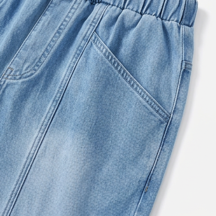 Loméa – Women's Relaxed Elastic Waist Denim Trousers
