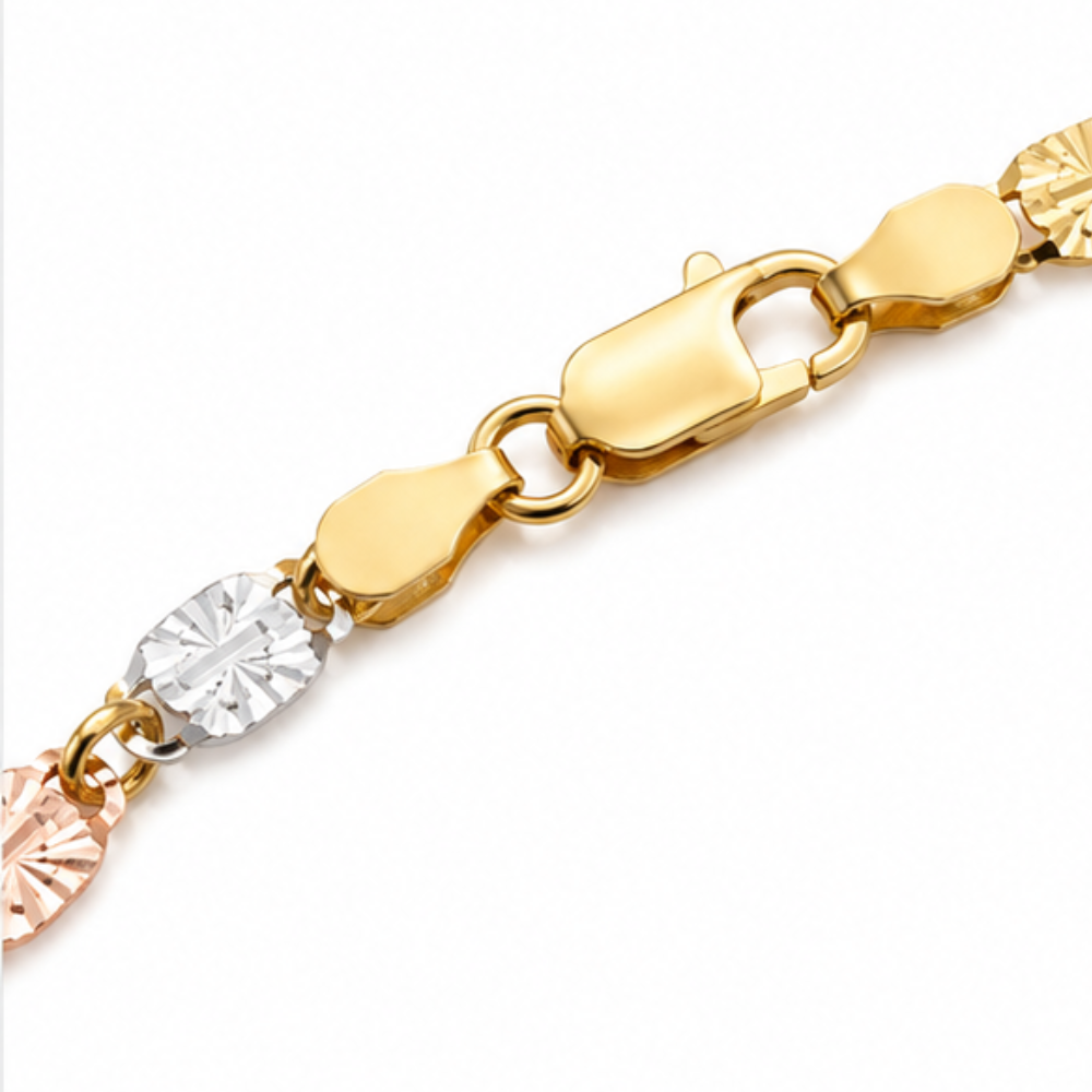 Trioro – Tri-Tone Interlocking Link Bracelet