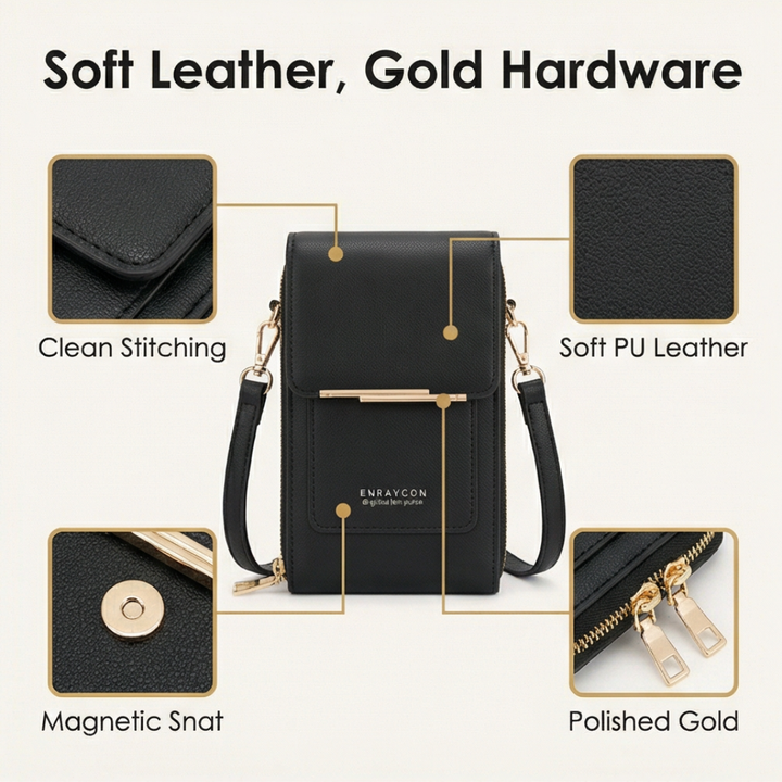 Carrara - Touch through crossbody phone purse