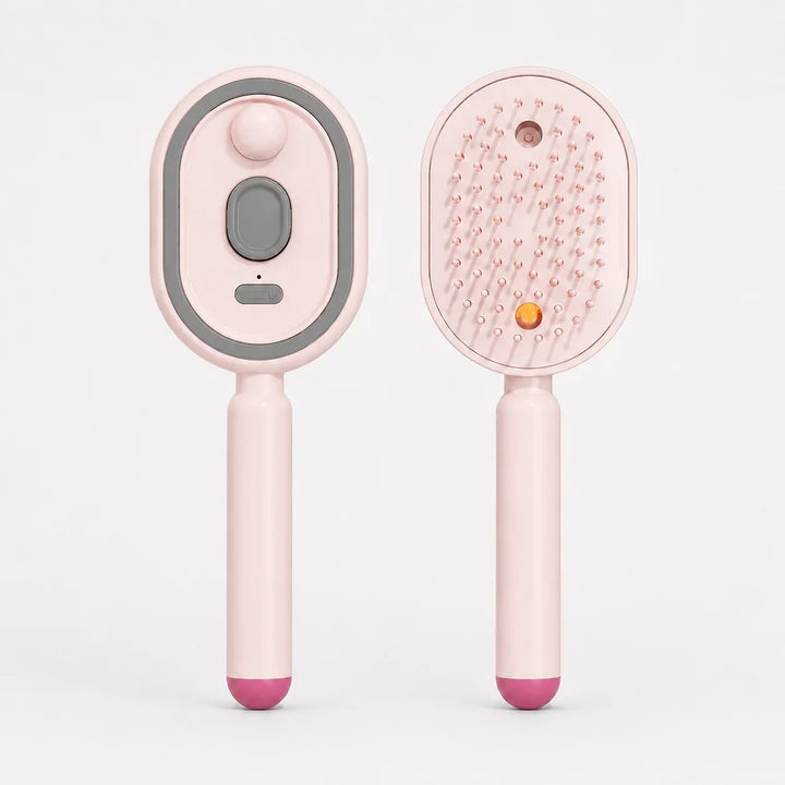 Velura – Self-Cleaning Scalp Massager Brush with Mist Spray Tank