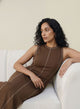 Mireya | Women's Ribbed Knit Maxi Dress with Contrast Seam Detail