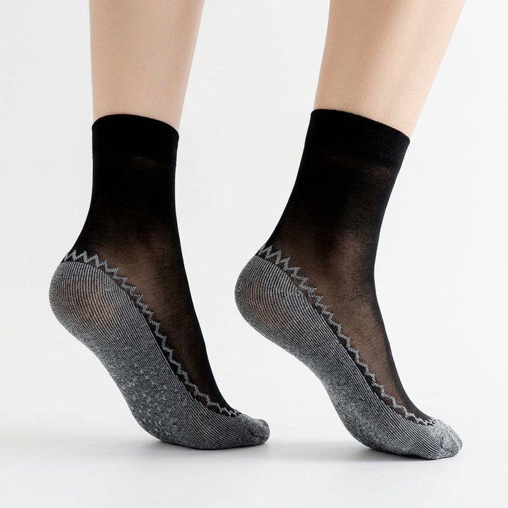 Sloane | Women's Socks with Cuffs and Toe Panels